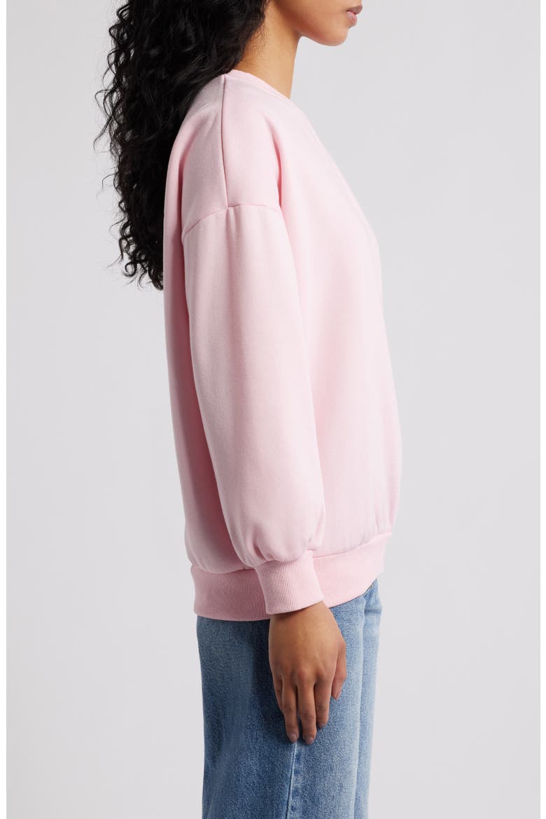 Pasta Lovers Club Cotton Sweatshirt, Alternate, color, PINK