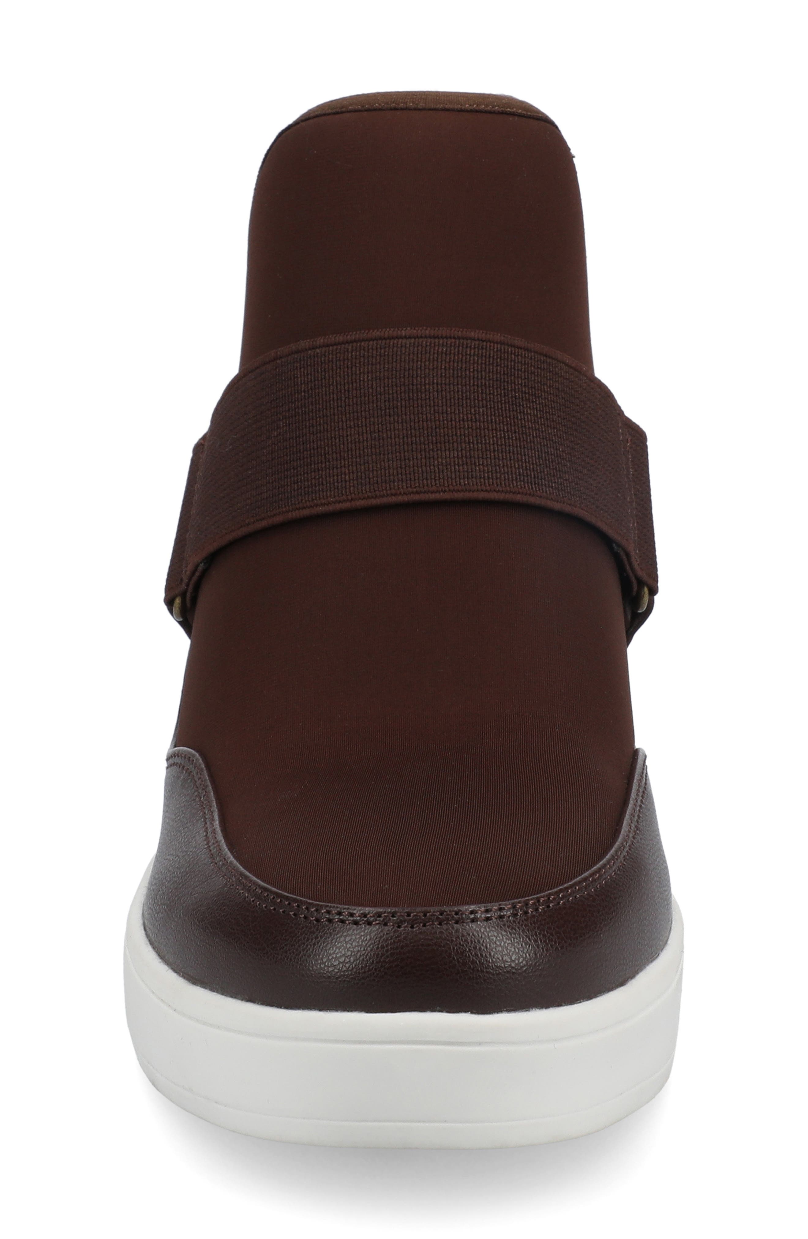 Damari Stretch Wedge Sneaker, Alternate, color, CHOCOLATE