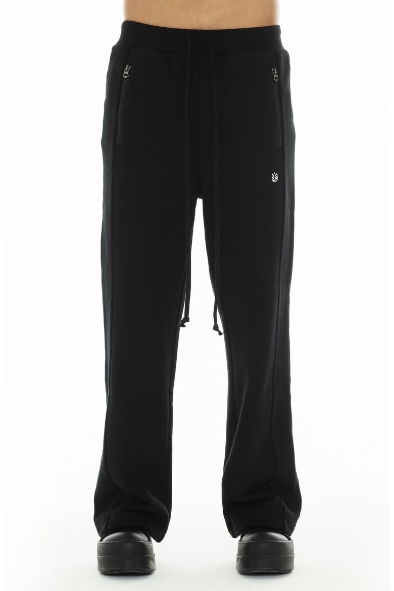 Oversize Cotton Sweatpants, Main, color, BLACK