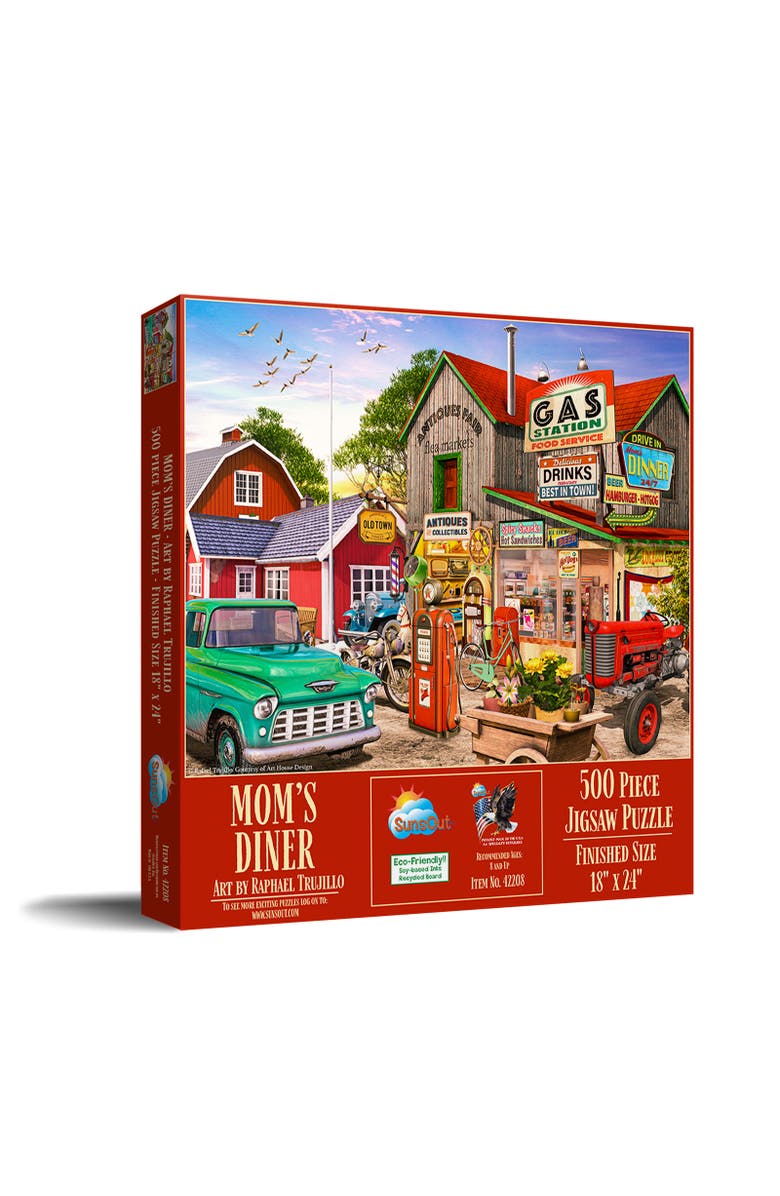 Sunsout Mom's Diner 500 piece Jigsaw Puzzle for Adults, Main, color, Multicolor