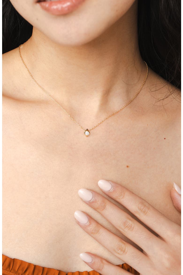 Elegance Diamond Geometric Pendant Necklace, Alternate, color, 14K YELLOW GOLD