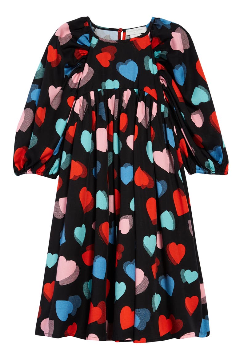 Stella McCartney Kids' Heart Print Dress, Main, color, MULTI