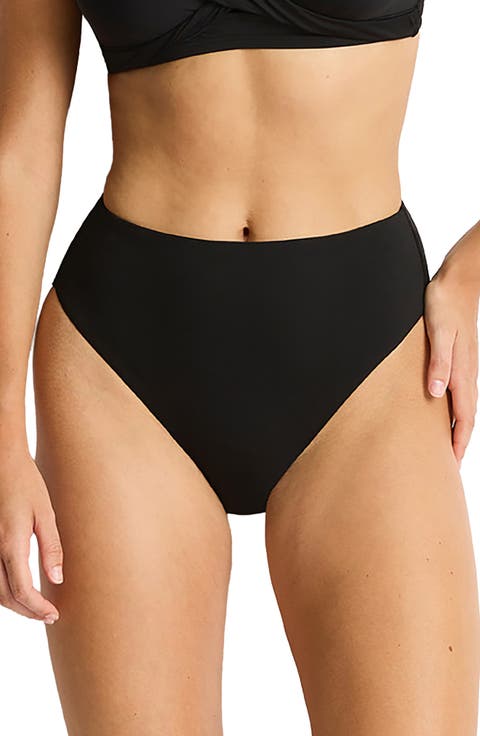 Retro High Waist Bikini Bottoms