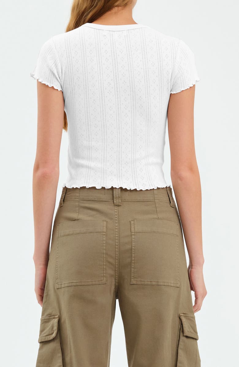 DAZE Lily Cotton Pointelle T-Shirt, Alternate, color, 