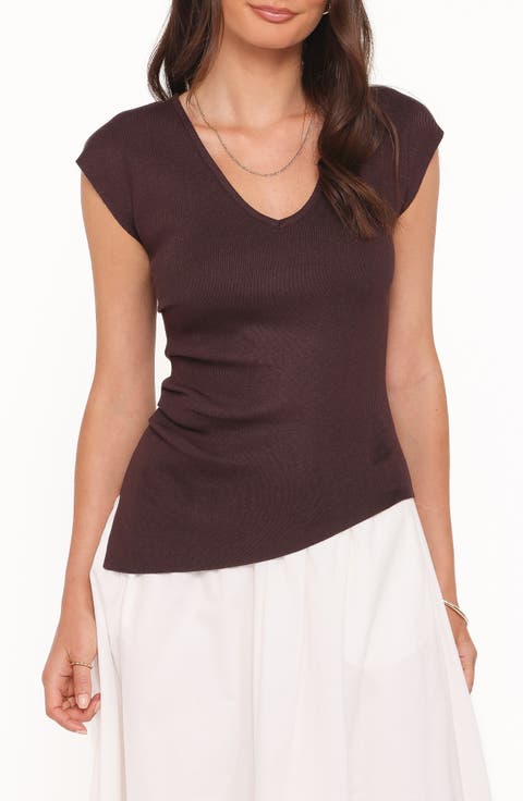 Side Ruched Knit Top