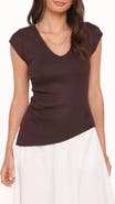 Petal & Pup Side Ruched Knit Top