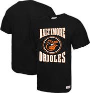 Mitchell & Ness Men's Mitchell & Ness Black Baltimore Orioles Arched Logo Slub T-Shirt