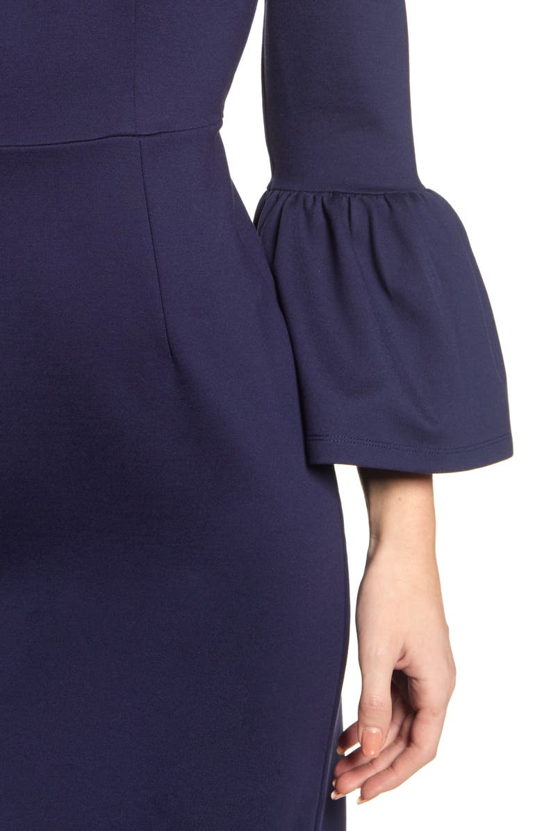 Rachel Parcell Bell Sleeve Sheath Dress, Alternate, color, 