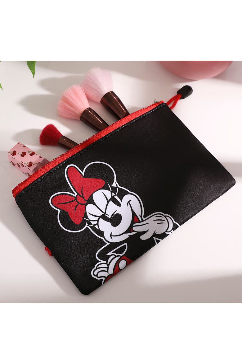 Minnie Mouse Zip Pouch, Alternate, color, Red/Black