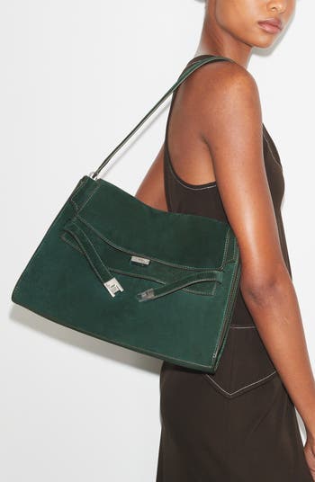 Large Lee Radziwill Suede Shoulder Bag