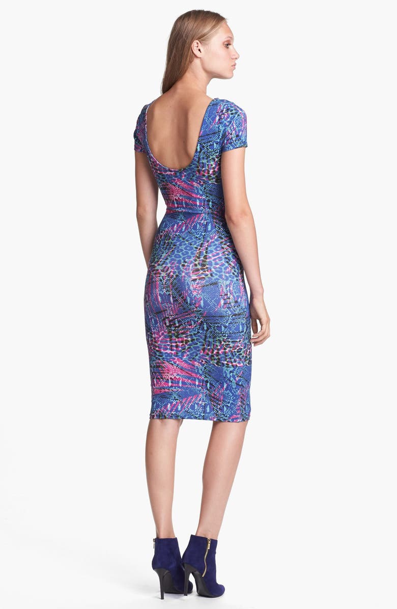 WAYF Body-Con Midi Dress, Alternate, color, Abstract Animal