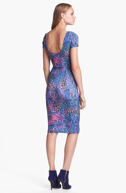 Wayf Body-con Midi Dress In Multi