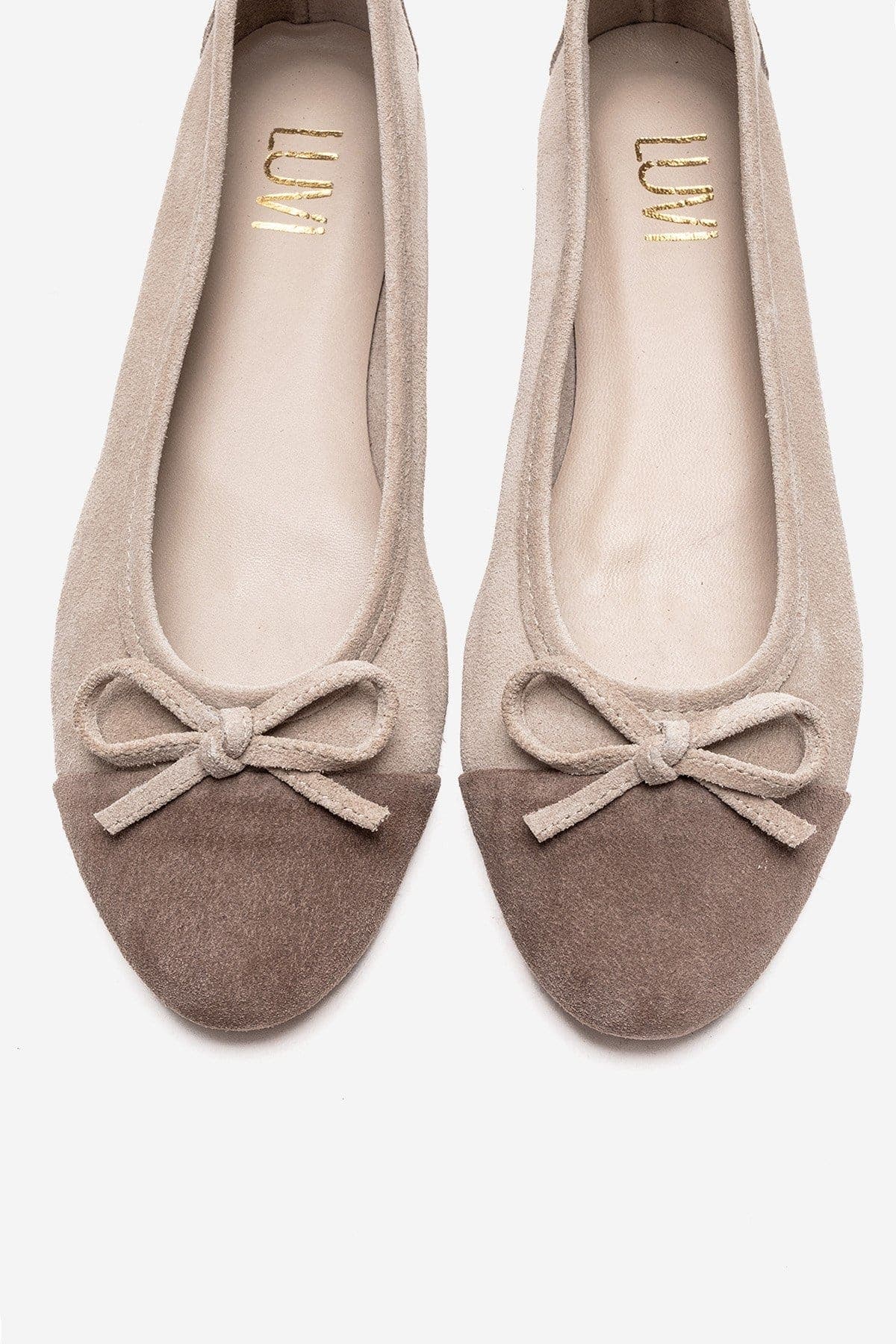 Boleo Leather Ballet Flat, Alternate, color, Beige Suede