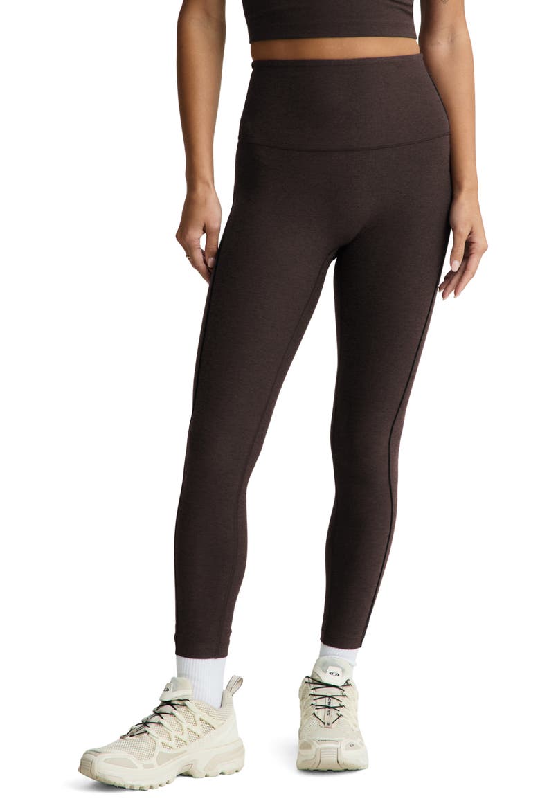 Spacedye Dynamic High Waist 7/8 Leggings, Main, color, DARK CHOCOLATE HEATHER