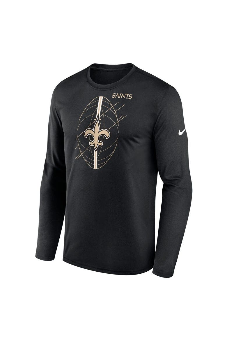 Men's Nike Black New Orleans Saints Legend Icon Long Sleeve T-Shirt, Alternate, color, Black