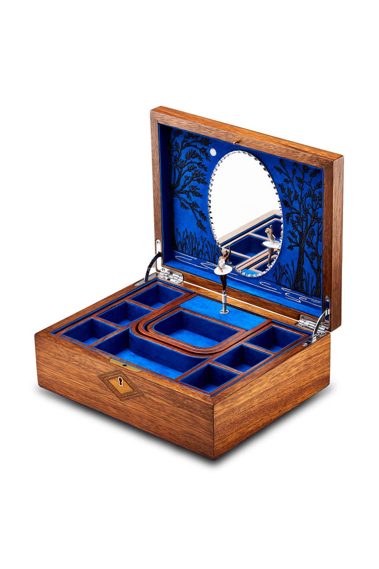 Ballet Musical Jewelry Box, Alternate, color, Walnut Wood
