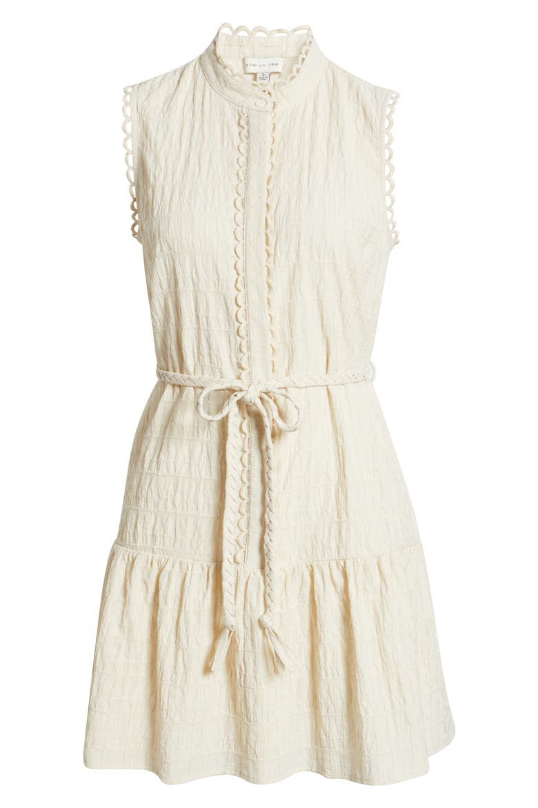 Ginny Textured Sleeveless Minidress, Alternate, color, CREAM