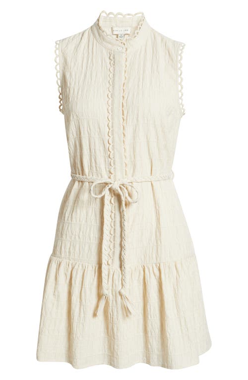 Adelyn Rae Ginny Textured Sleeveless Minidress In White