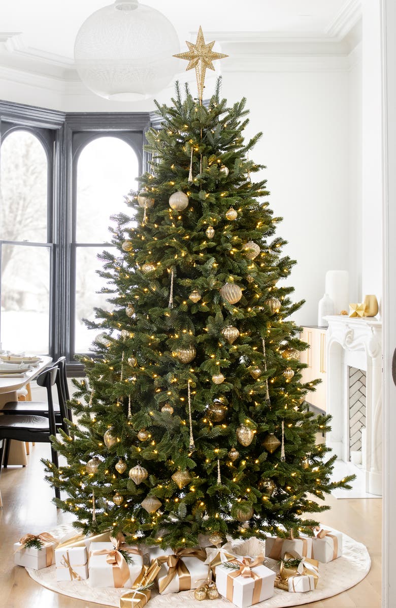 Balsam Hill Gold Bethlehem Star Beaded Tree Topper, Alternate, color, Gold