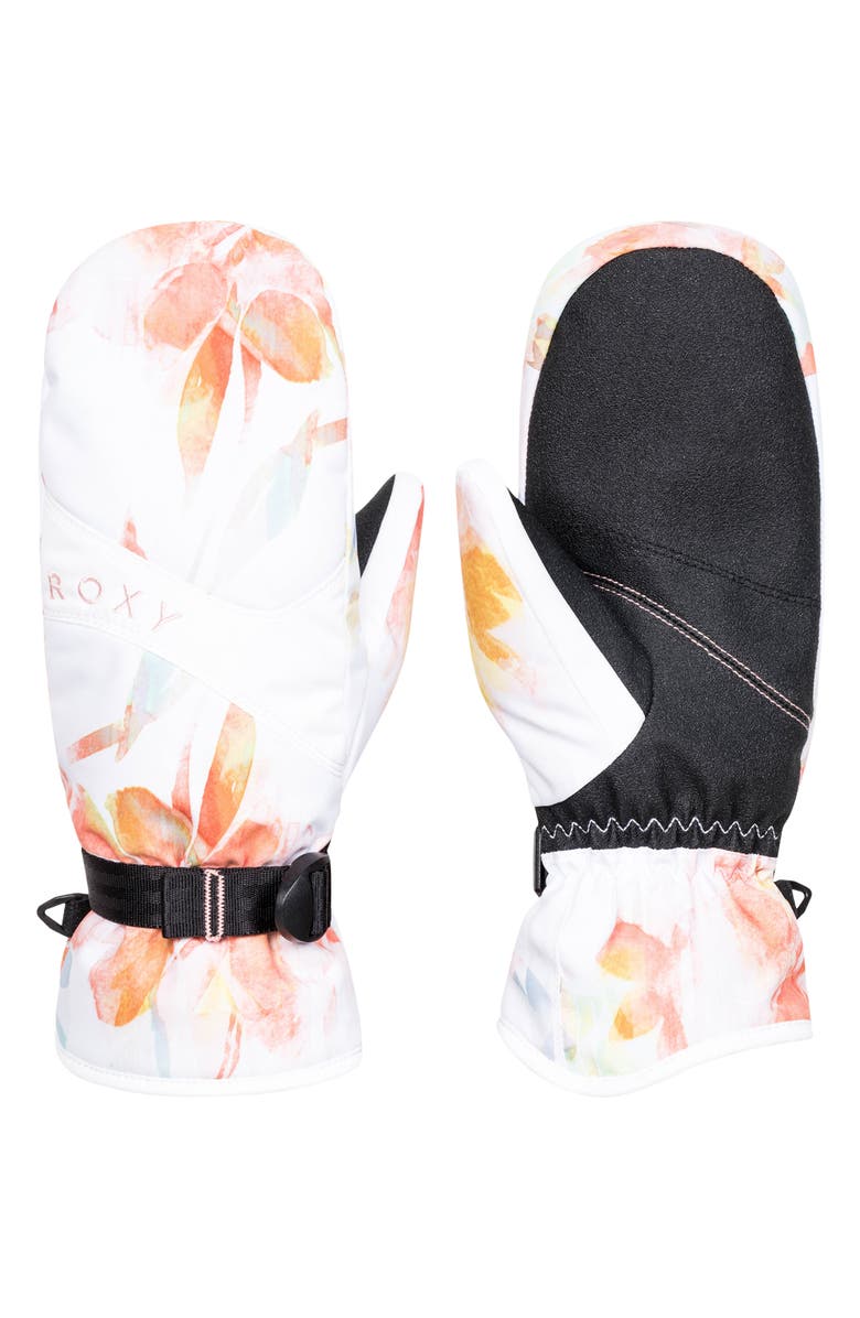 Roxy Jetty Floral Print Mittens, Main, color,