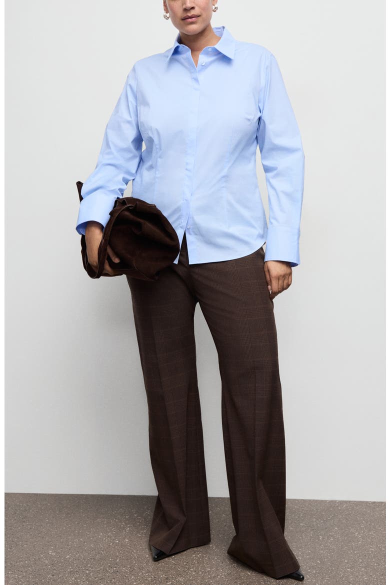 Slim Fit Stretch Poplin Button-Up Shirt, Alternate, color, SKY BLUE