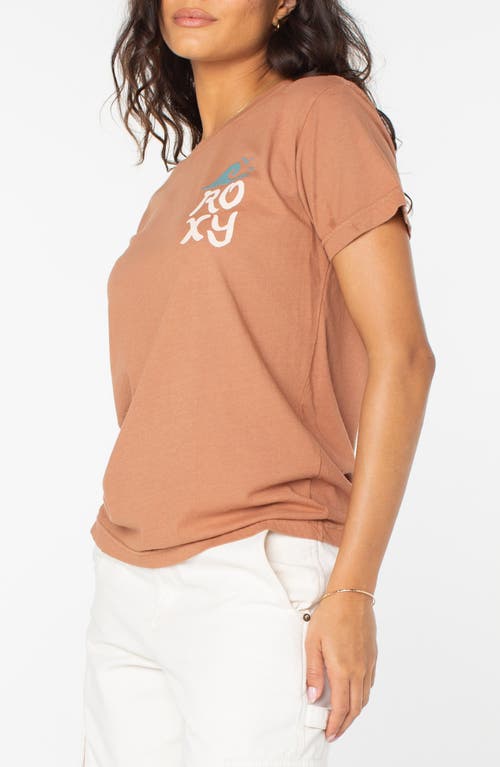Roxy Painted Surf Graphic T-shirt In Brown