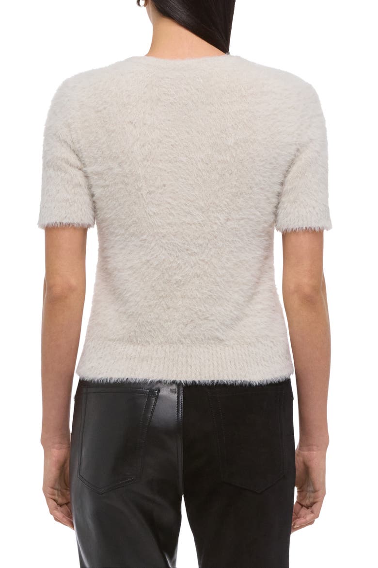 Eyelash Faux Fur Crop Top, Alternate, color, IVORY