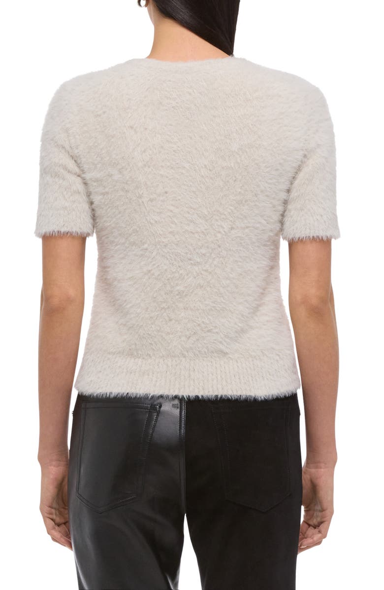 Helmut Lang Eyelash Faux Fur Crop Top, Alternate, color, Ivory
