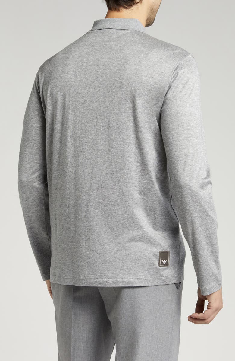 Emporio Armani Long Sleeve Jersey Polo, Alternate, color, 