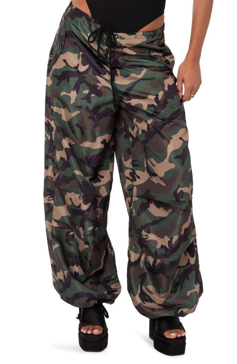 EDIKTED Camouflage Cargo Pants, Main, color, 