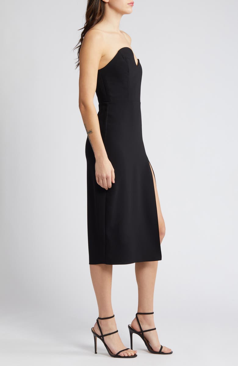 Amanda Uprichard Puzzle Strapless Midi Dress, Alternate, color, 