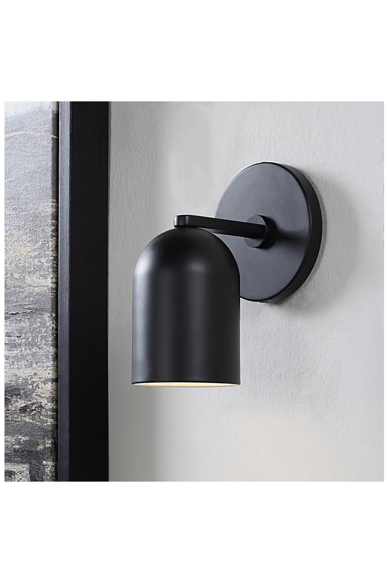 Valonia Metal Wall Sconce, Alternate, color, BLACK