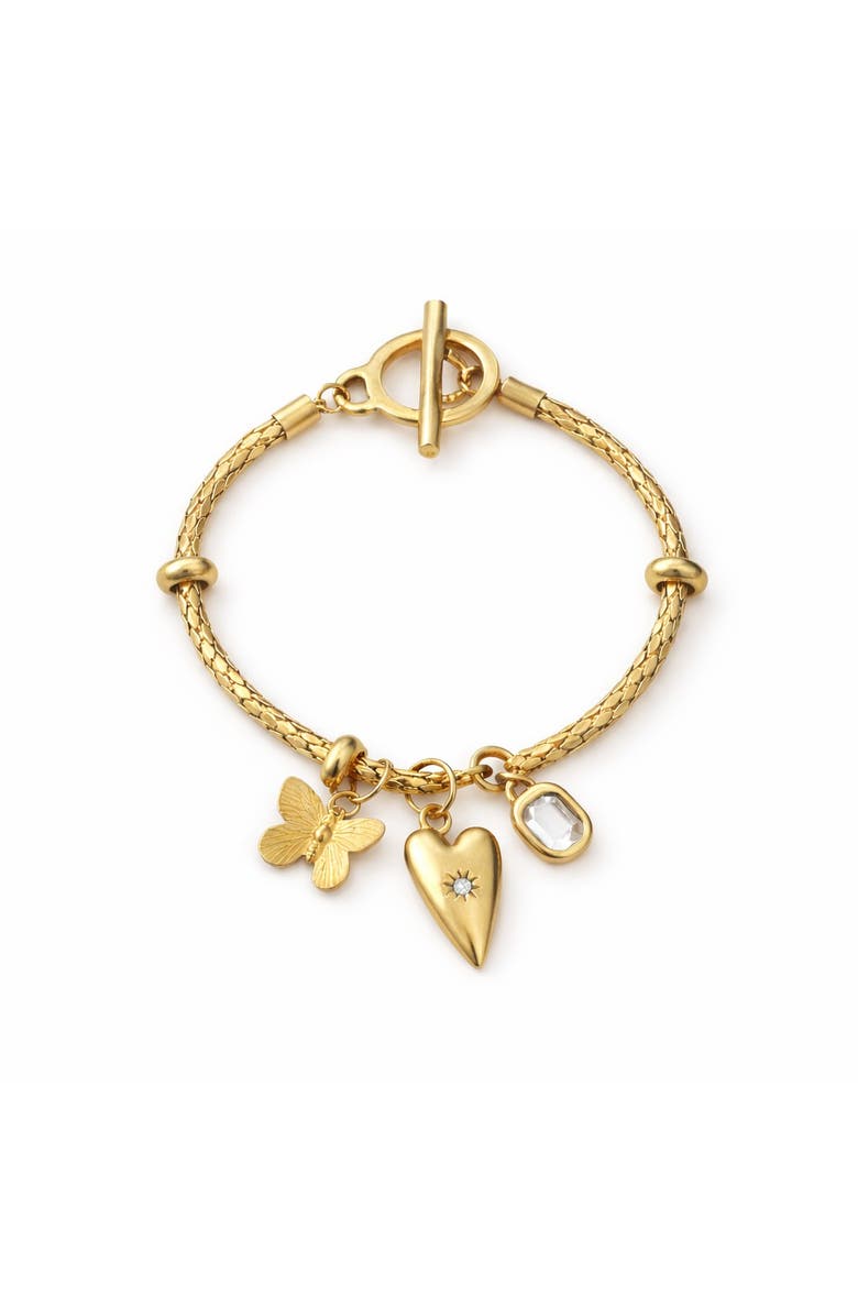 Adorn by Alexandra Riley The Mariposa Charm Bracelet, Main, color, Gold