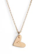Nashelle 14k-Gold Fill Initial Mini Heart Pendant Necklace