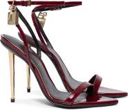TOM FORD Padlock Pointy Toe Ankle Strap Sandal