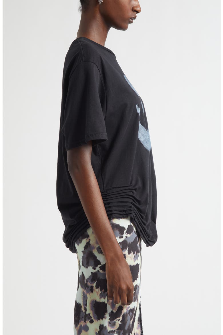 Katina Duo Storm Flower Drip Organic Cotton Graphic T-Shirt, Alternate, color, BLACK BANANA X-RAY