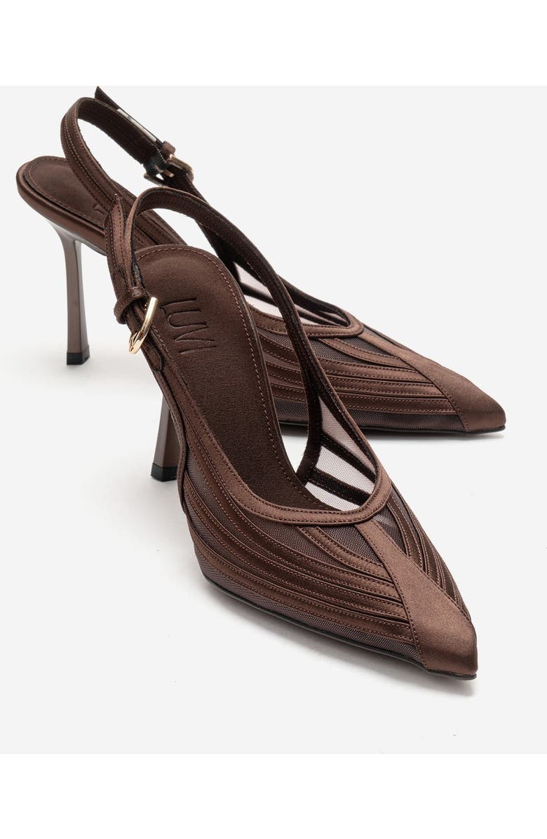 Prologue Shoes Safira Stiletto Pump, Alternate, color, Brown