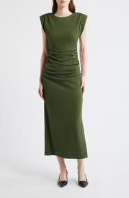 Vince Camuto Cap Sleeve Textured Knit Midi Dress