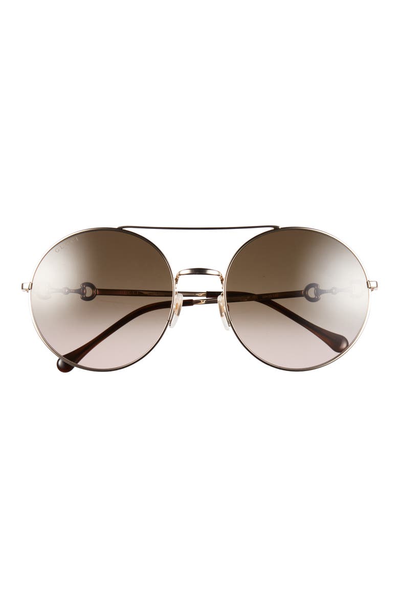 59mm Aviator Sunglasses, Main, color, GOLD GOLD BROWN