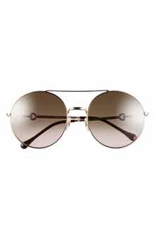 Gucci 59mm Aviator Sunglasses