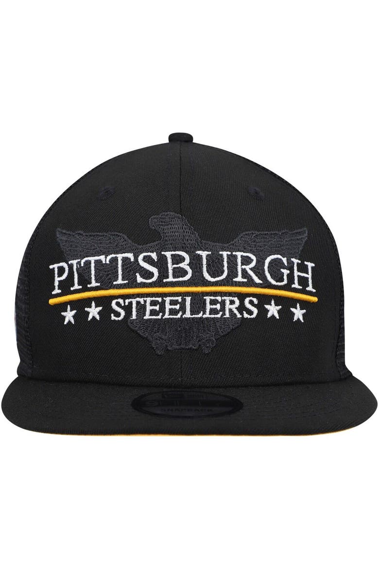 Men's New Era Black Pittsburgh Steelers Totem 9FIFTY Snapback Hat, Alternate, color, Black