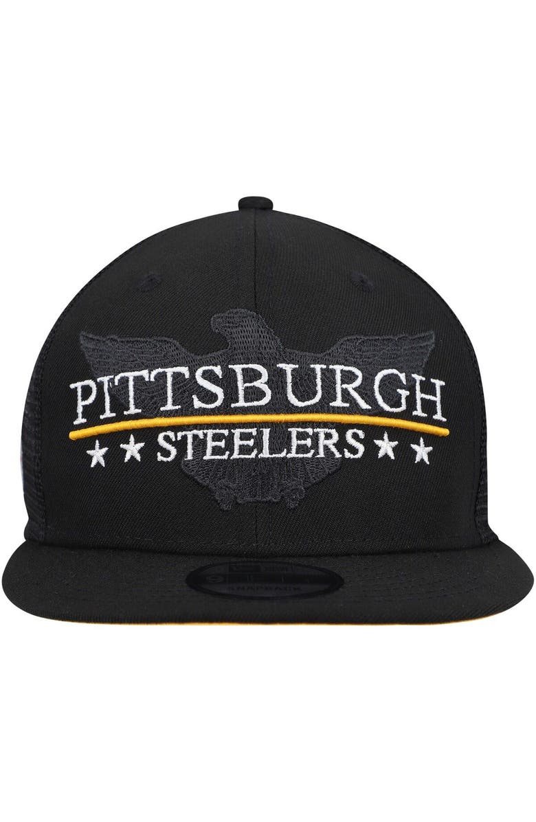 New Era Men's New Era Black Pittsburgh Steelers Totem 9FIFTY Snapback Hat, Alternate, color,