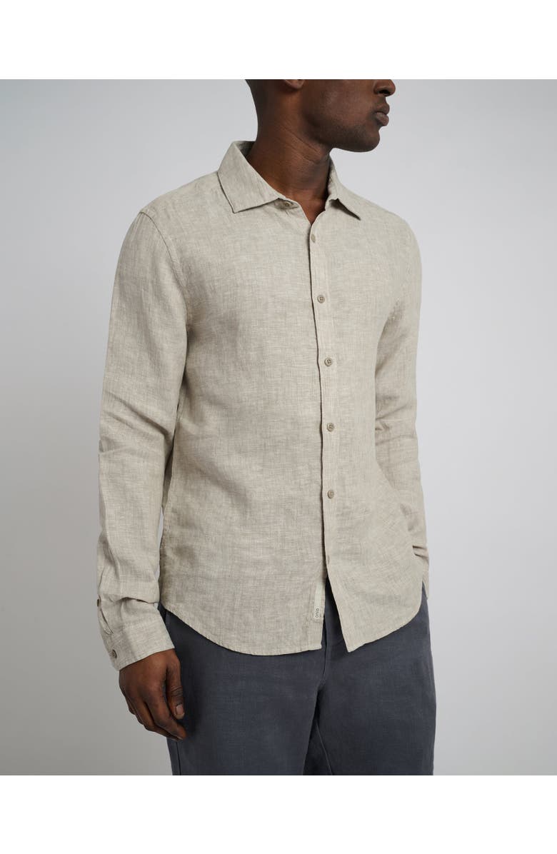 Onia Linen Slim Fit Shirt, Main, color,