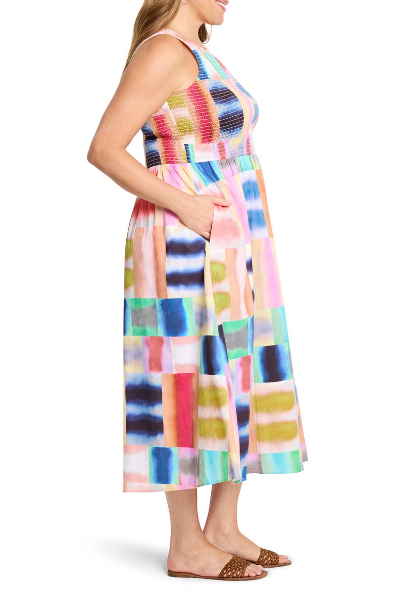 Anna Portofino Print Midi Sundress, Alternate, color, PINK MULTI