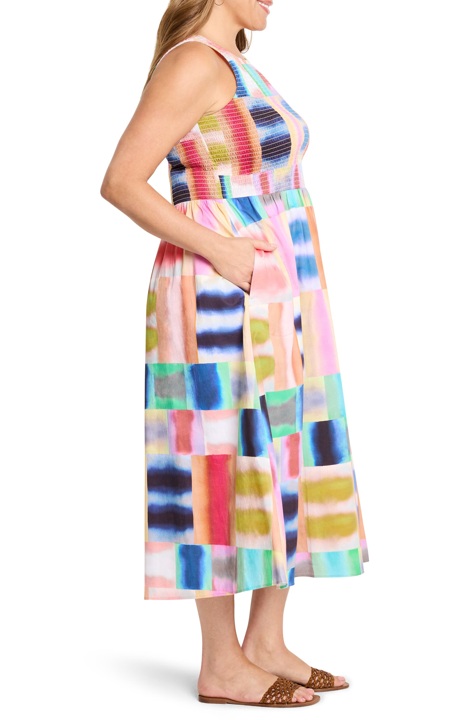 Anna Portofino Print Midi Sundress