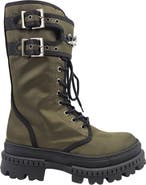 Madison Maison Chain Detail Buckled Combat Boot