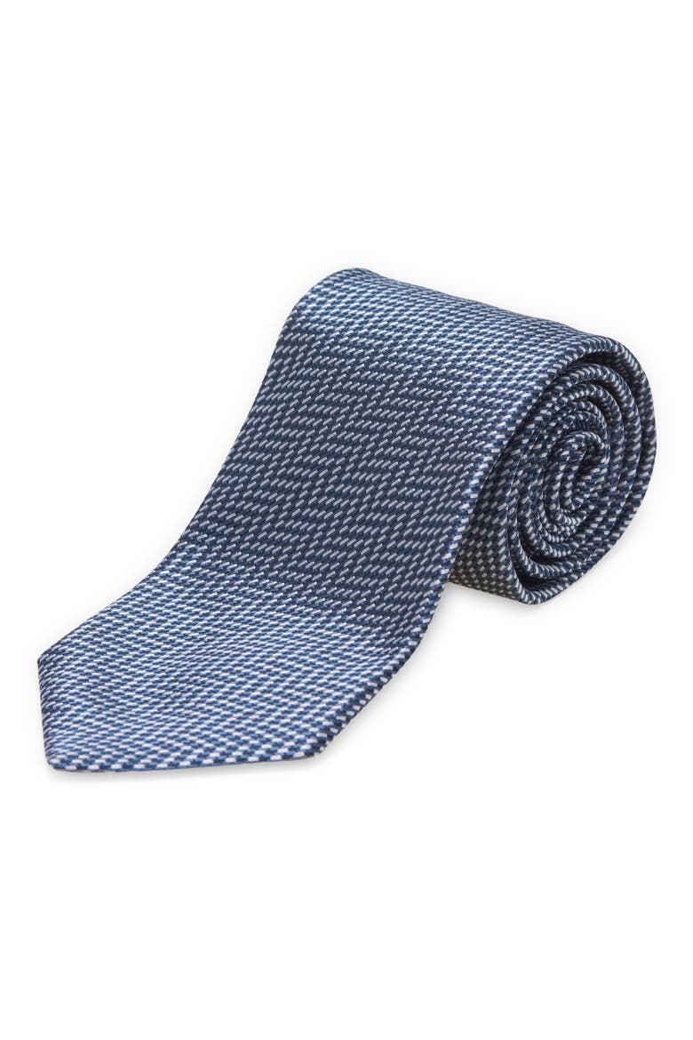 Micro Jacquard Mulberry Silk Tie, Main, color, MULTICOLOR SKY
