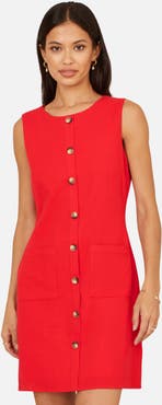 Yumi Button Detail Shift Dress