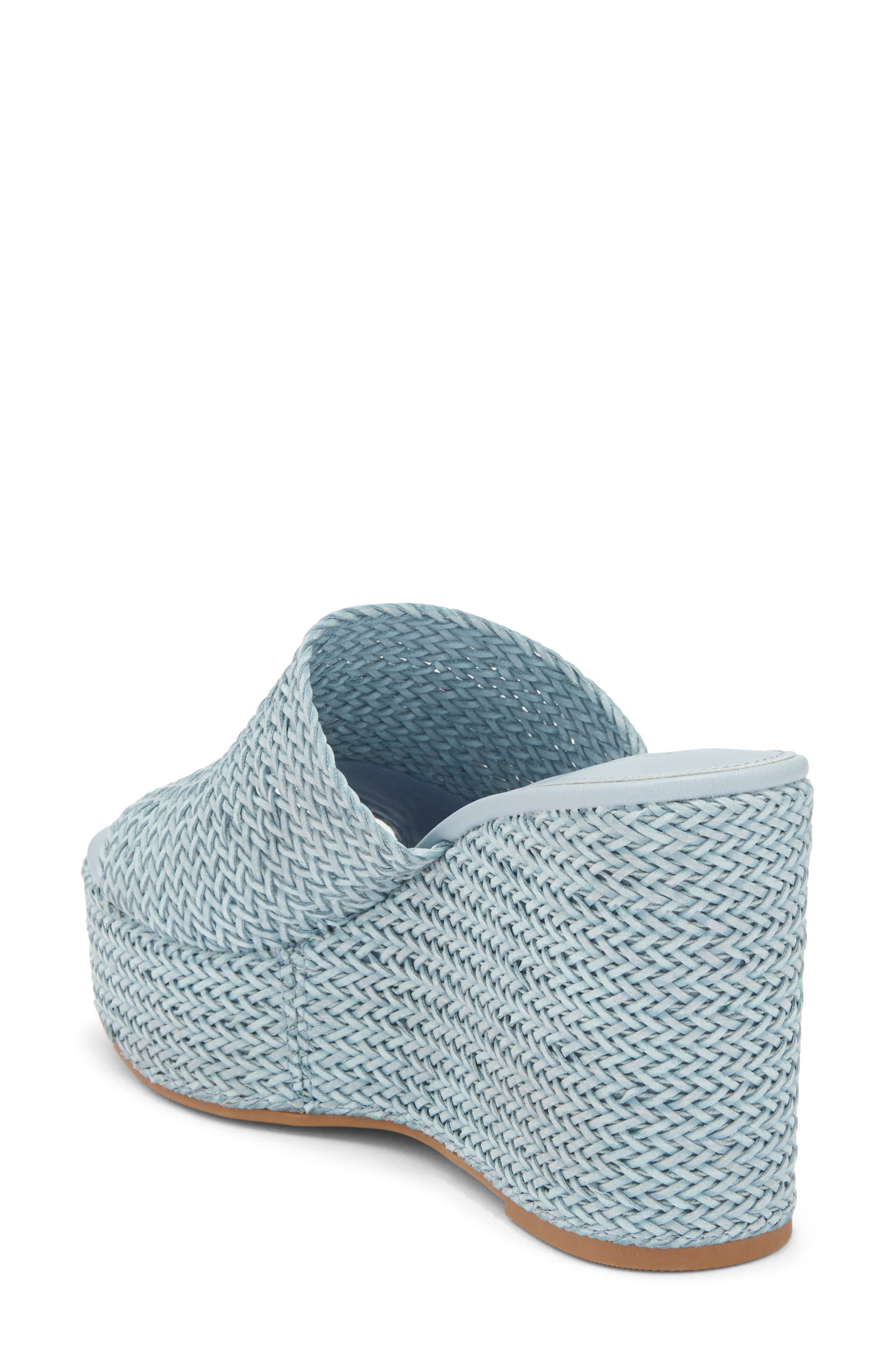 Cassi Platform Wedge Slide Sandal, Alternate, color, BLUE