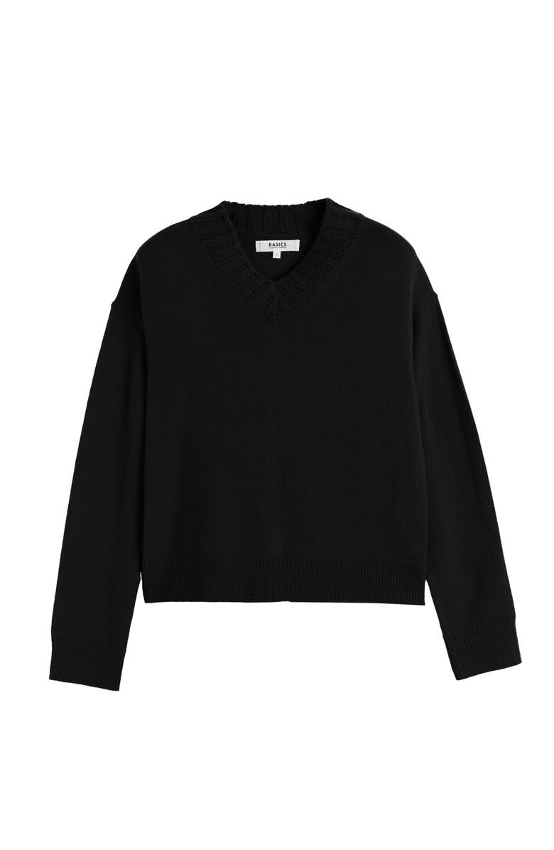 Chinti & Parker Wool-Cashmere Ribbed V-neck Sweater, Alternate, color, 